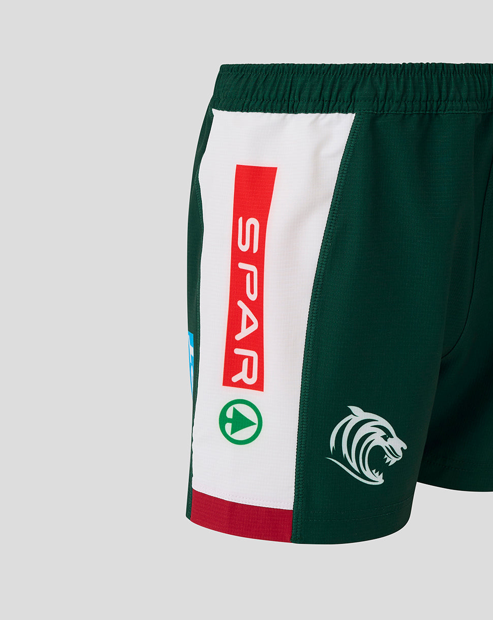 Leicester Tigers Junior 25/26 Pro Heim Shorts - Dunkelgrün