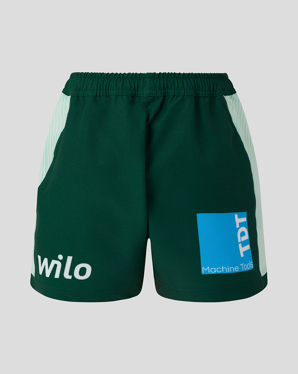 Leicester Tigers Junior 25/26 Pro Auswärts Shorts - Dunkelgrün/Grün