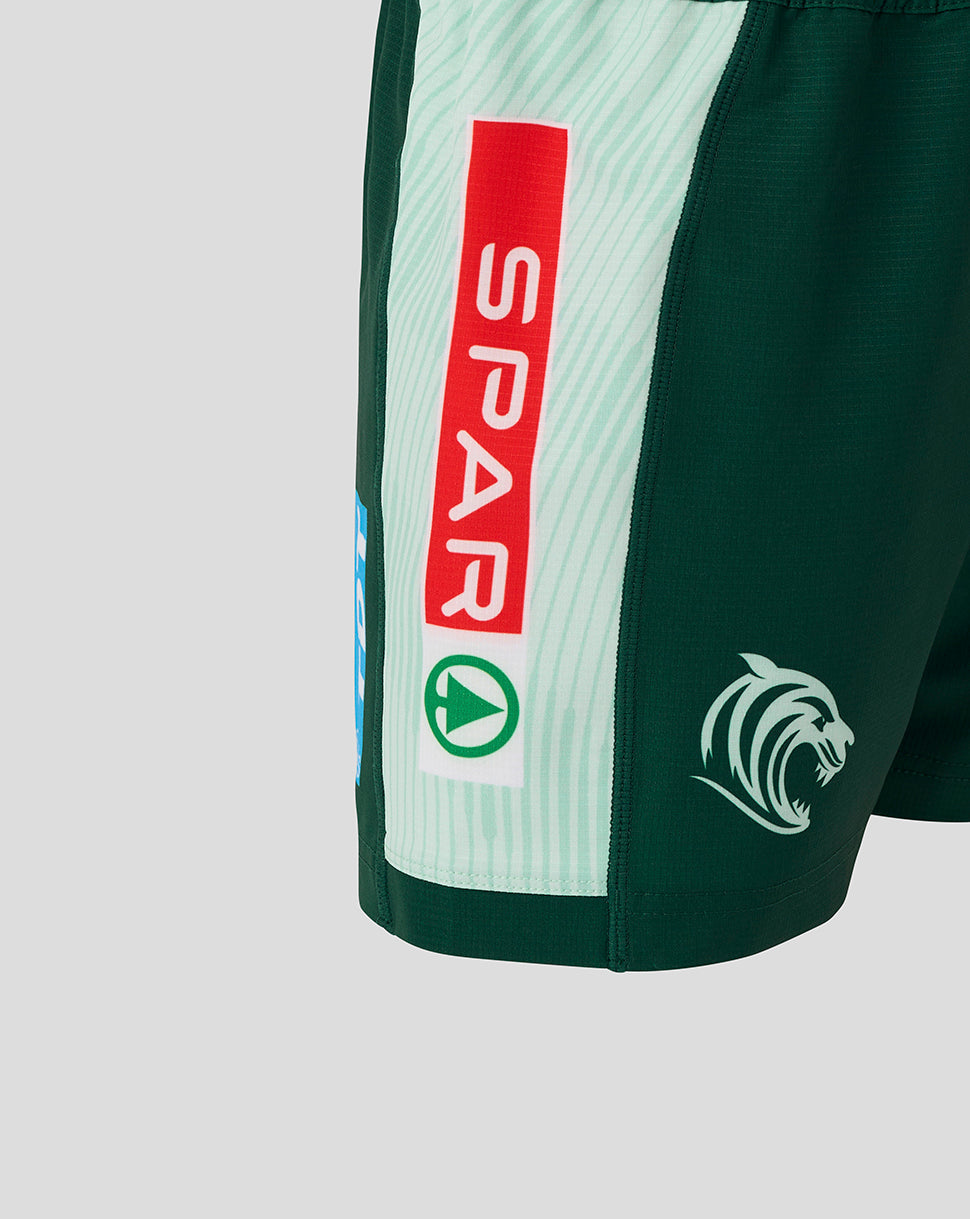 Leicester Tigers Junior 25/26 Pro Auswärts Shorts - Dunkelgrün/Grün