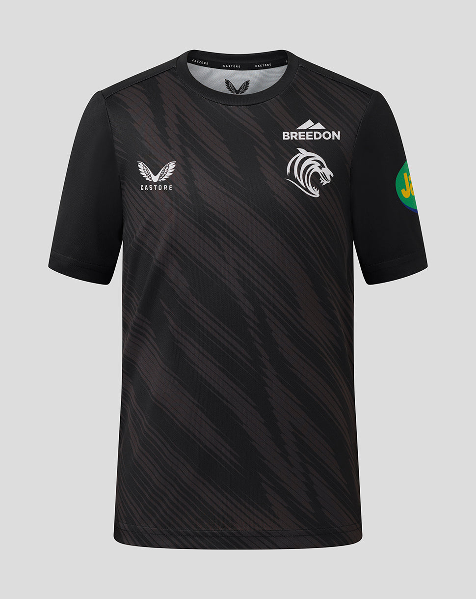 Leicester Tigers Junior 25/26 Warm Up T-Shirt - Black