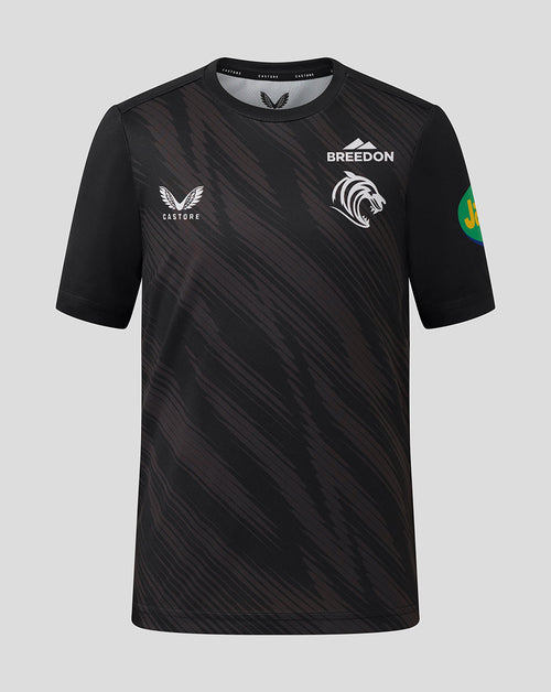 Leicester Tigers Junior 25/26 Warm Up T-Shirt - Black