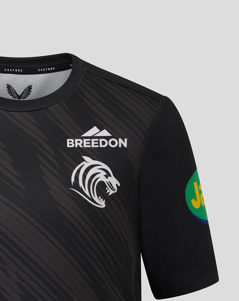 Camiseta Leicester Tigers Junior 25/26 Warm Up – Negro - Negro