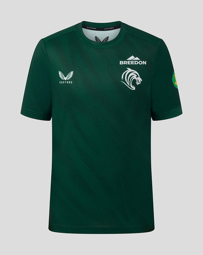 Leicester Tigers Junior 25/26 Warm Up T-Shirt - Dark Green
