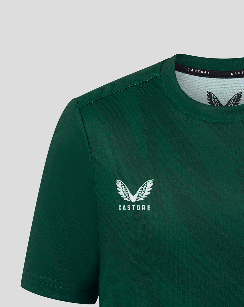 Leicester Tigers Junior 25/26 Warm Up T-shirt – Donkergroen - Donkergroen