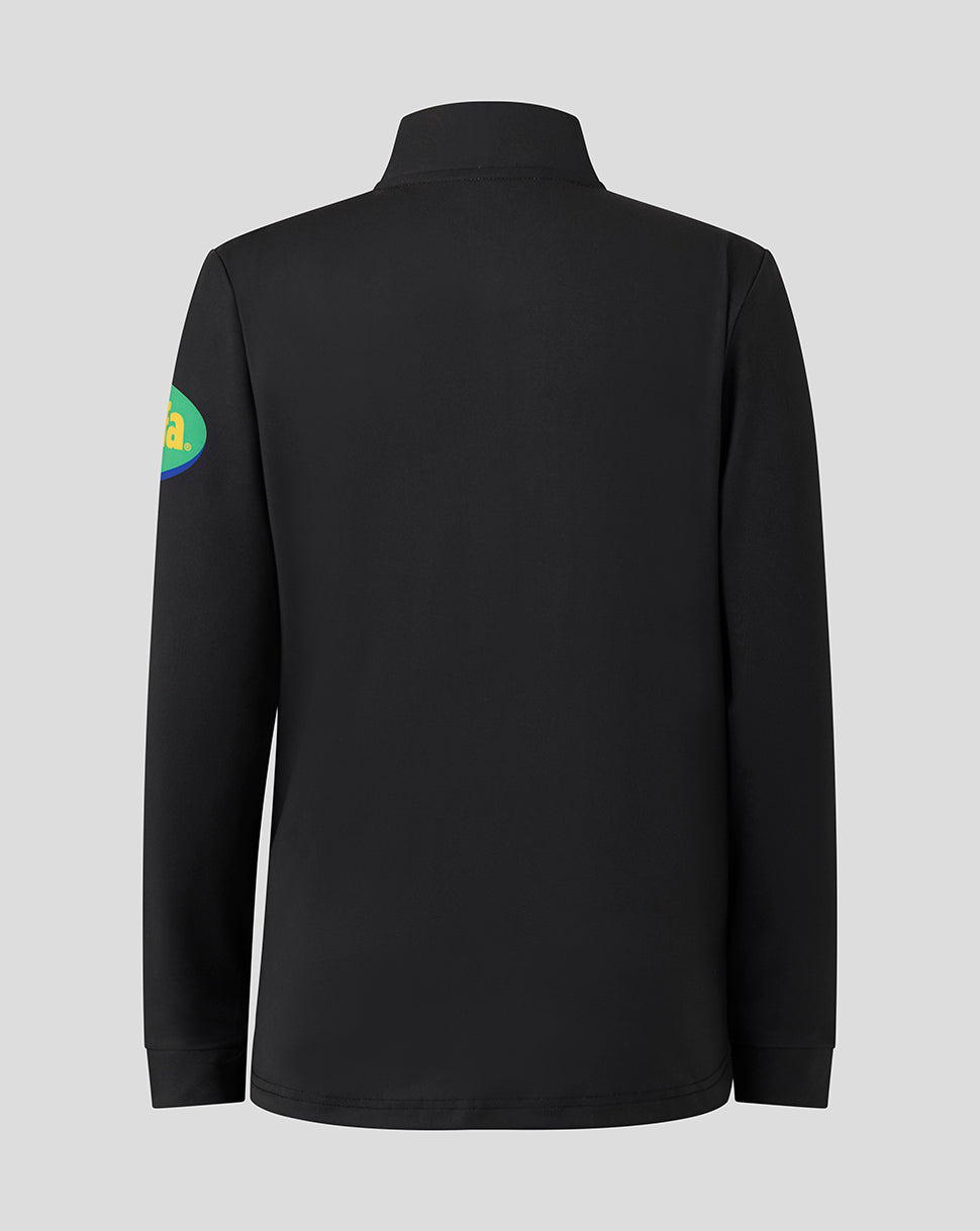 Prenda de entrenamiento con media cremallera Leicester Tigers Junior 25/26 – Negro - Negro
