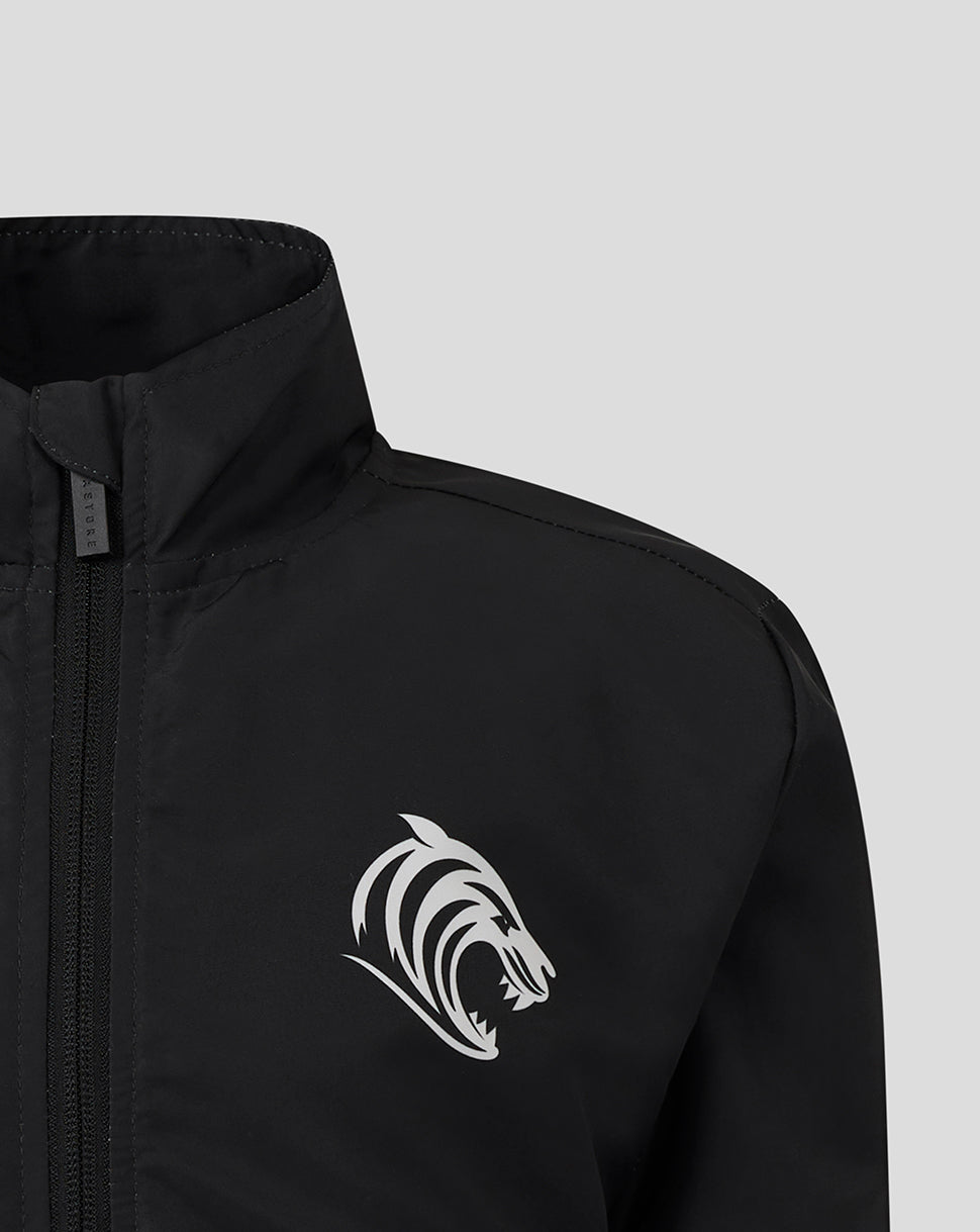 Chaqueta tejida Pre Match Leicester Tigers Junior 25/26 – Negro - Negro
