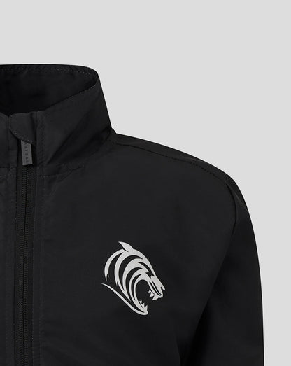 Leicester Tigers Junior 25/26 Woven Pre Match Jacket - Black
