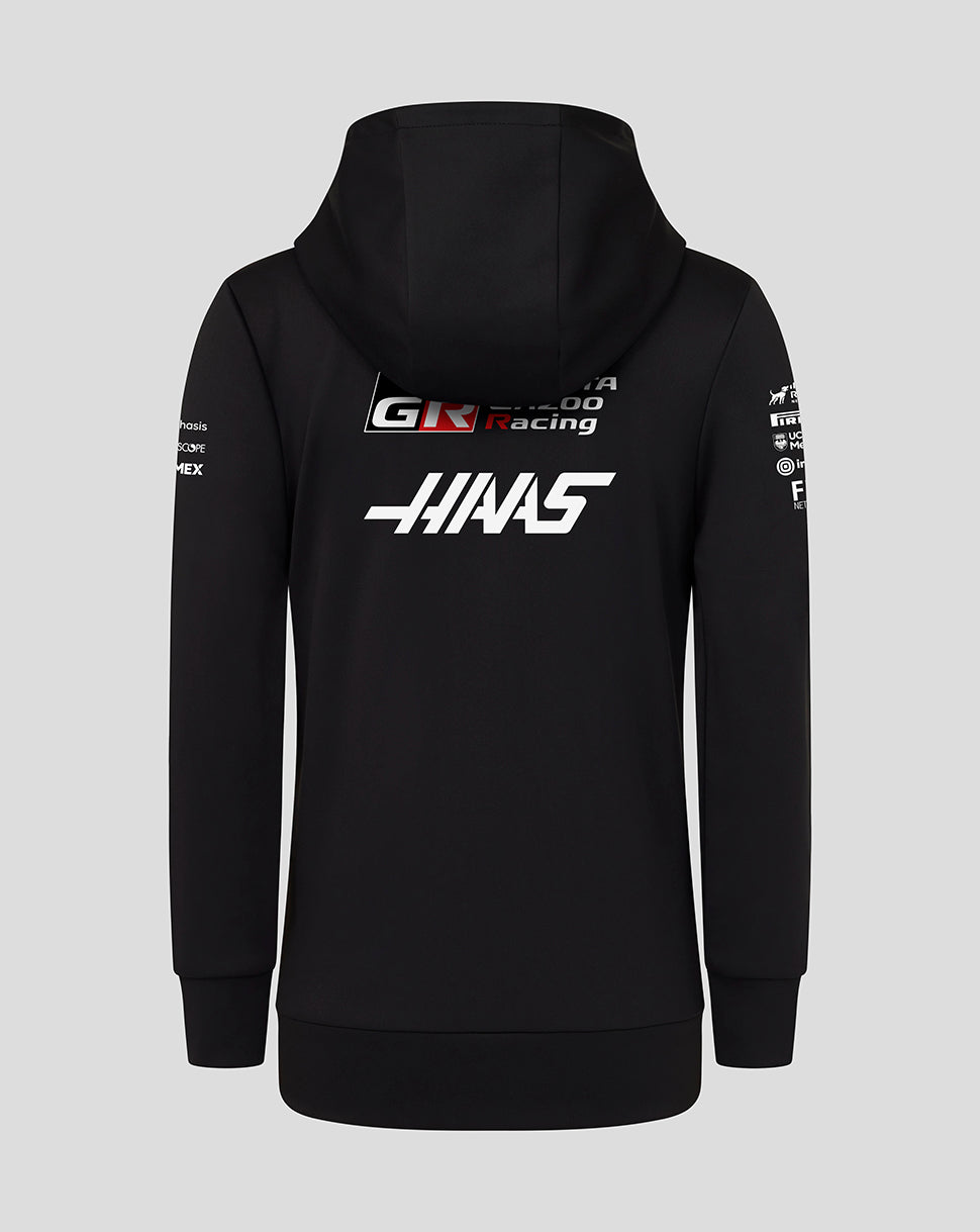 Sudadera con capucha Official Haas Team Junior Overhead - Caviar/Flame Scarlet