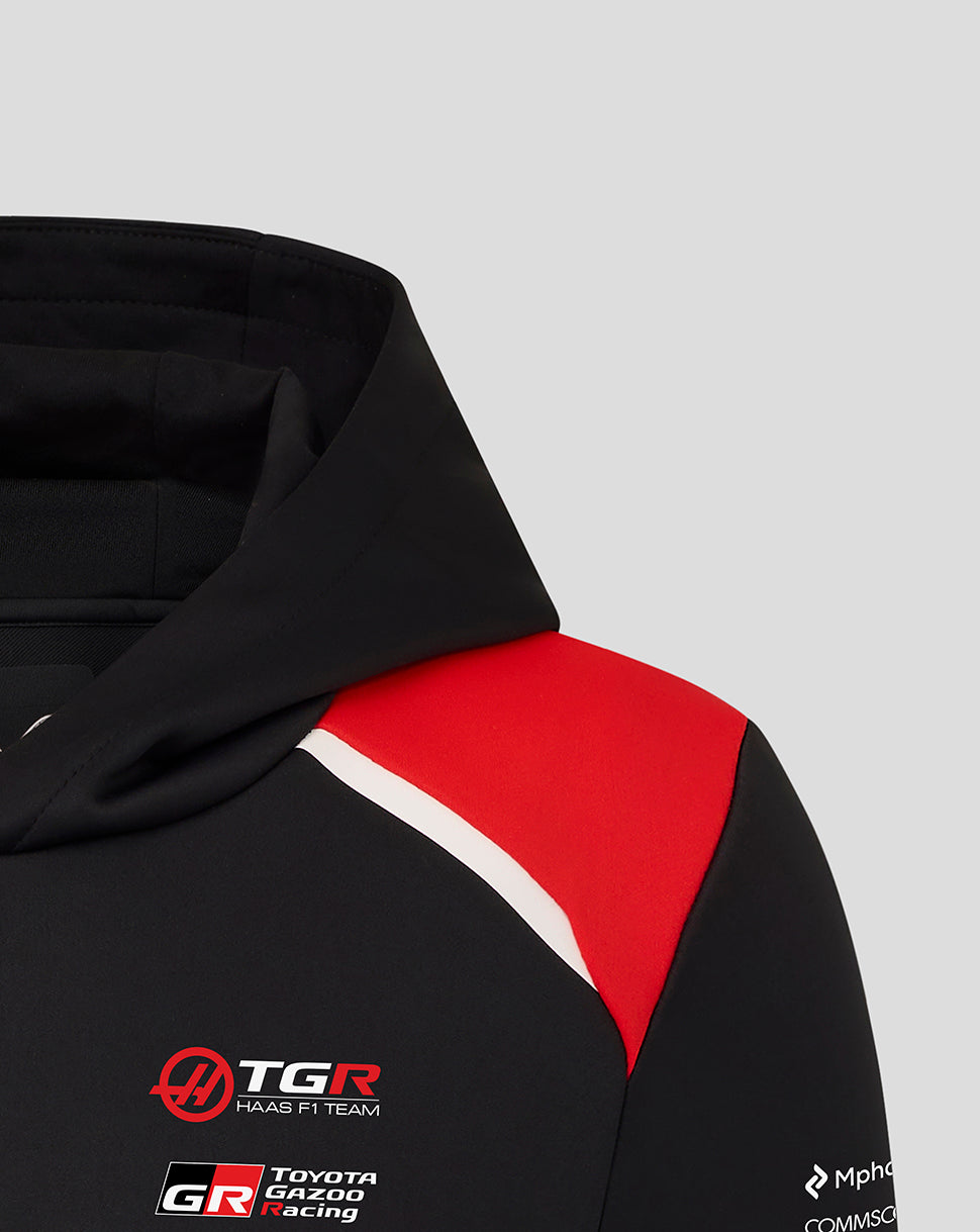 Sudadera con capucha Official Haas Team Junior Overhead - Caviar/Flame Scarlet