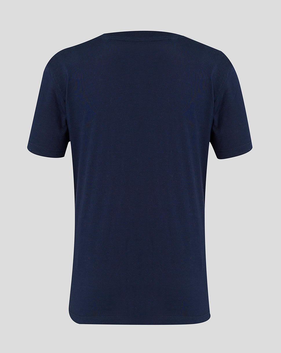 Camiseta Leicester Tigers Junior 25/26 Travel Cotton - Azul marino