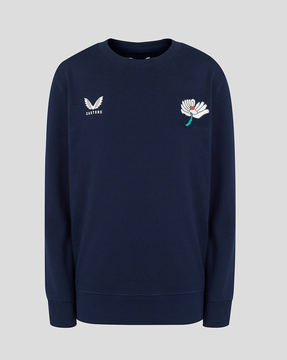 Sudadera de cuello redondo Yorkshire Cricket Junior 26/27 - Azul marino - French Navy