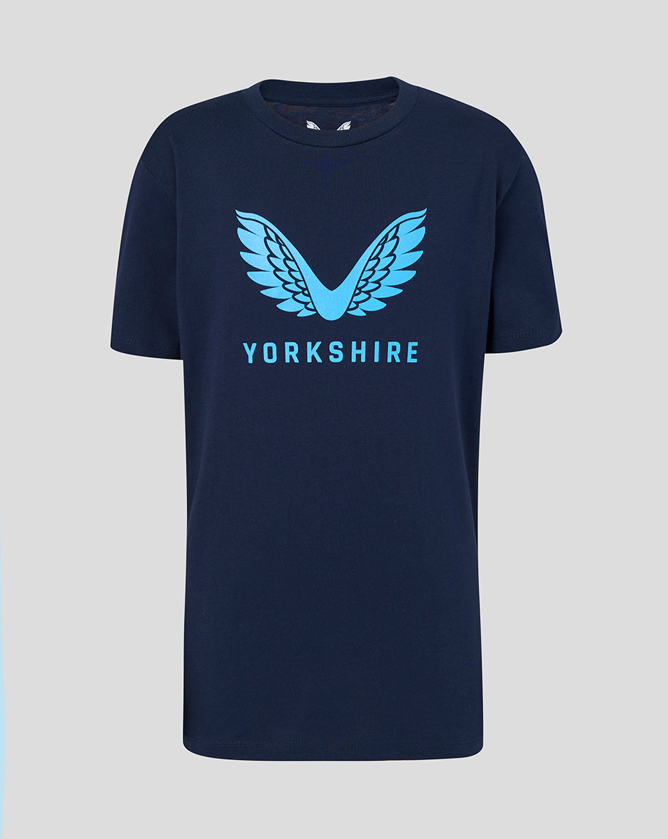 Yorkshire Cricket Junior 26/27 T-Shirt - Navy - French Navy