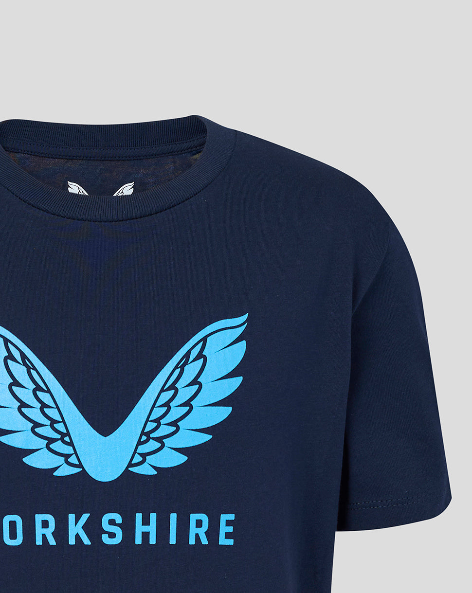 Yorkshire Cricket Junior 26/27 T-Shirt - Navy - French Navy