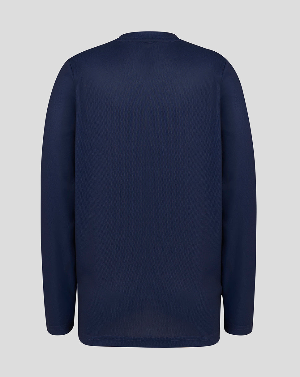 Lancashire Cricket Junior 26/27 Long Sleeve Performance T-Shirt - Peacoat - Peacoat
