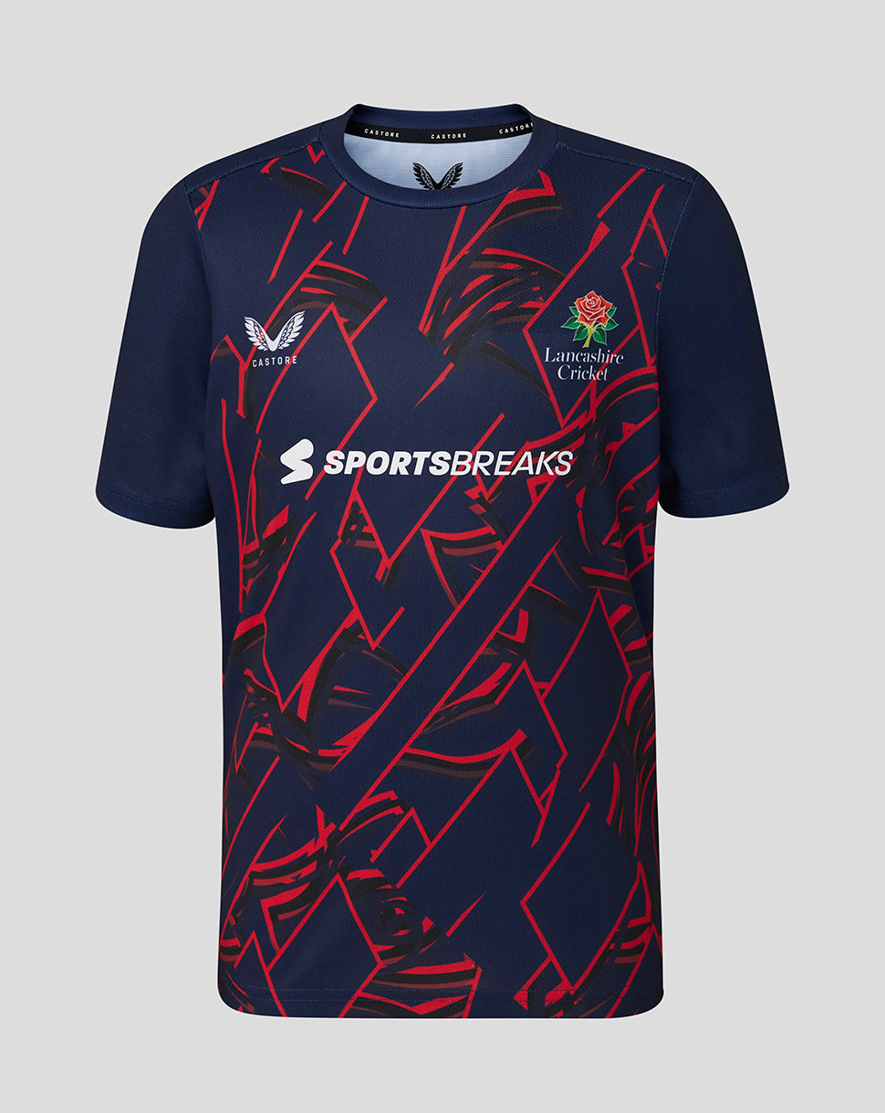 Lancashire Cricket Junior 26/27 Short Sleeve Performance T-Shirt - Peacoat - Peacoat