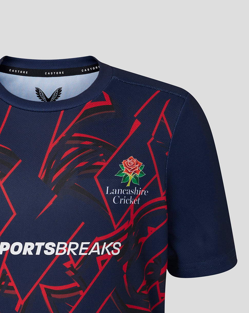 Lancashire Cricket Junior 26/27 Short Sleeve Performance T-Shirt - Peacoat - Peacoat