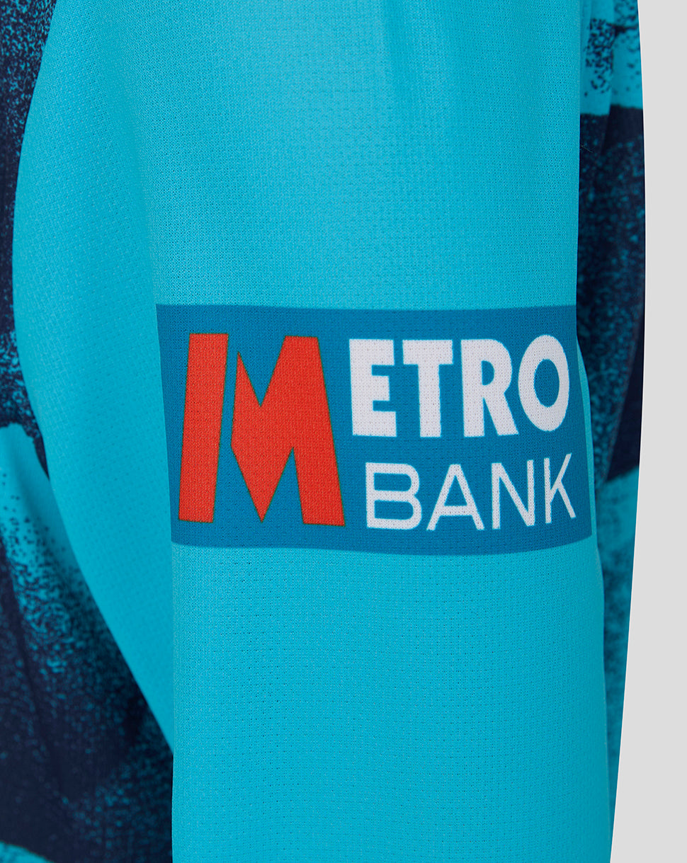 Metro Bank logo on a blue background