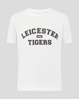 Leicester Tigers Junior 25/26 Varsity Short Sleeve T-Shirt - White