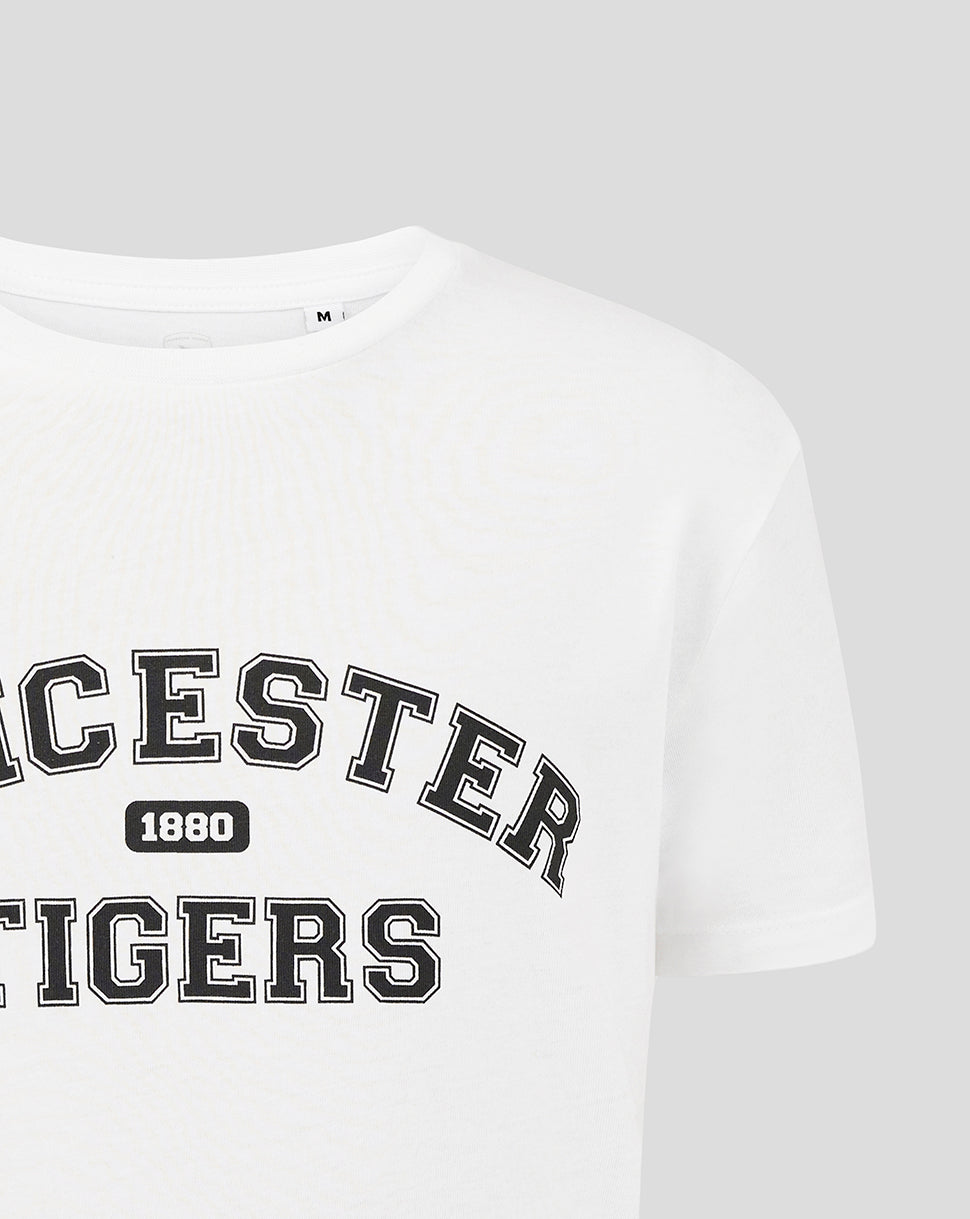 Camiseta Varsity de manga corta Leicester Tigers Junior 25/26 – Blanco - Blanco
