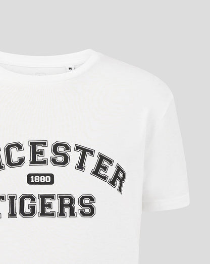 Leicester Tigers Junior 25/26 Varsity Short Sleeve T-Shirt - White