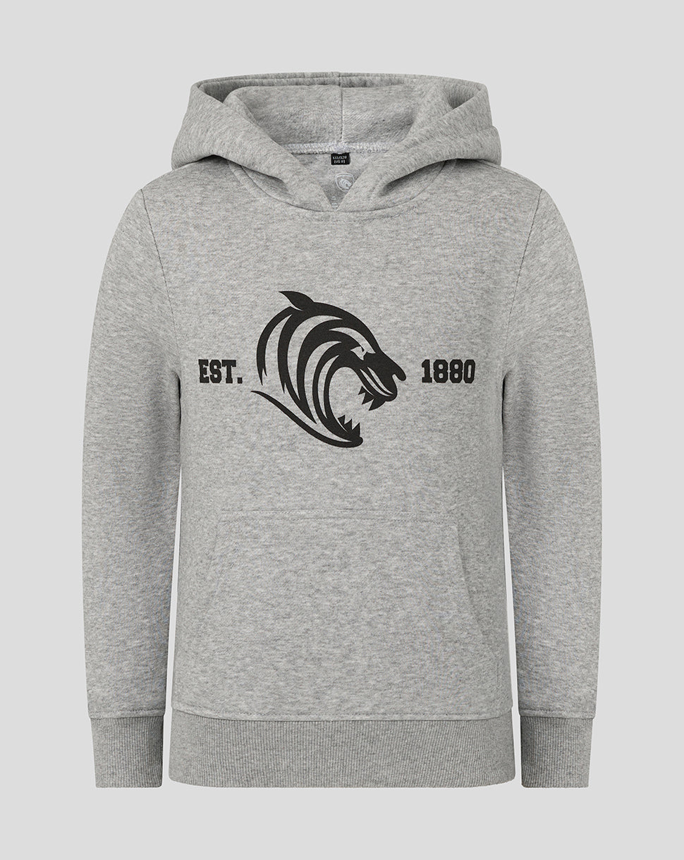 Leicester Tigers Junior 25/26 Varsity 1880 Hoodie - Grey