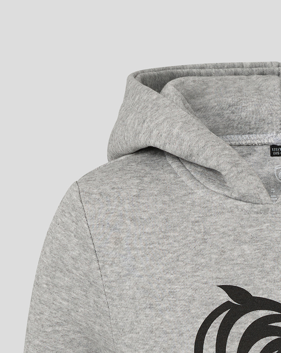 Leicester Tigers Junior 25/26 Varsity 1880 Hoodie – Grau - Grau