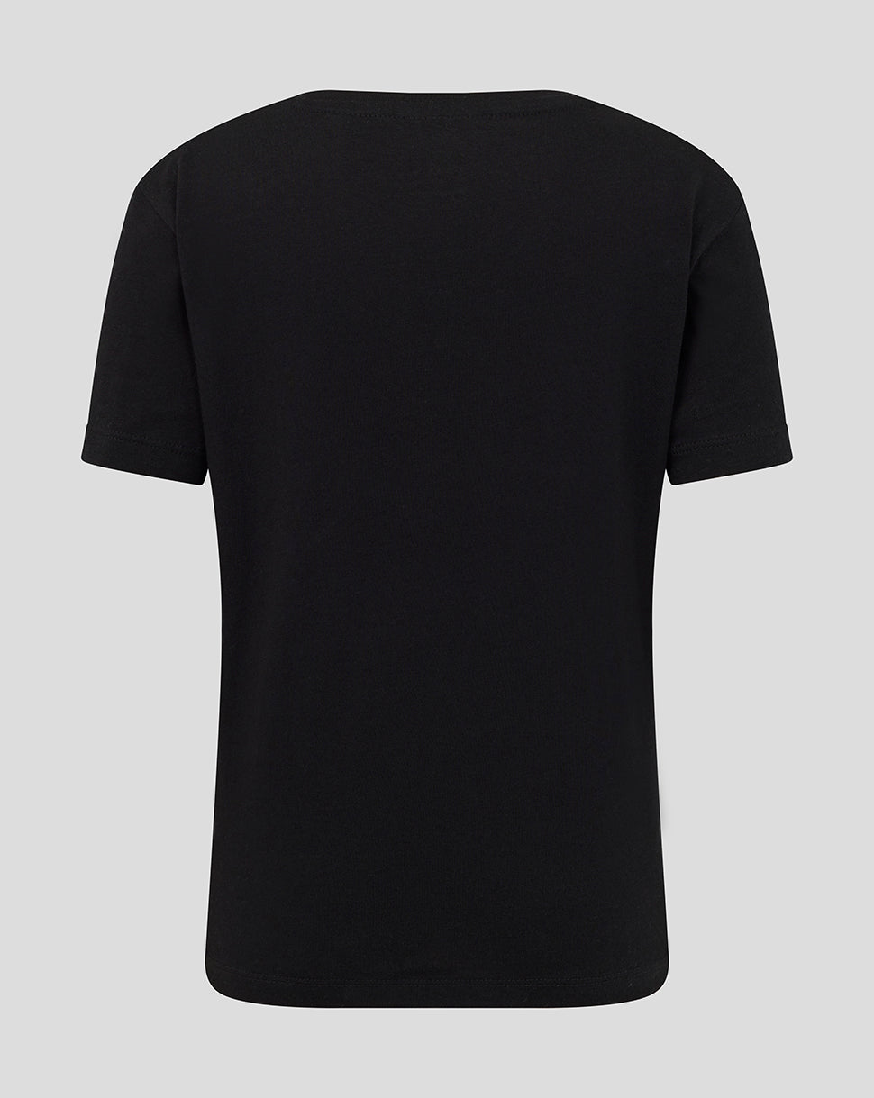 Leicester Tigers Junior 25/26 Varsity 1880 Short Sleeve T-Shirt - Black
