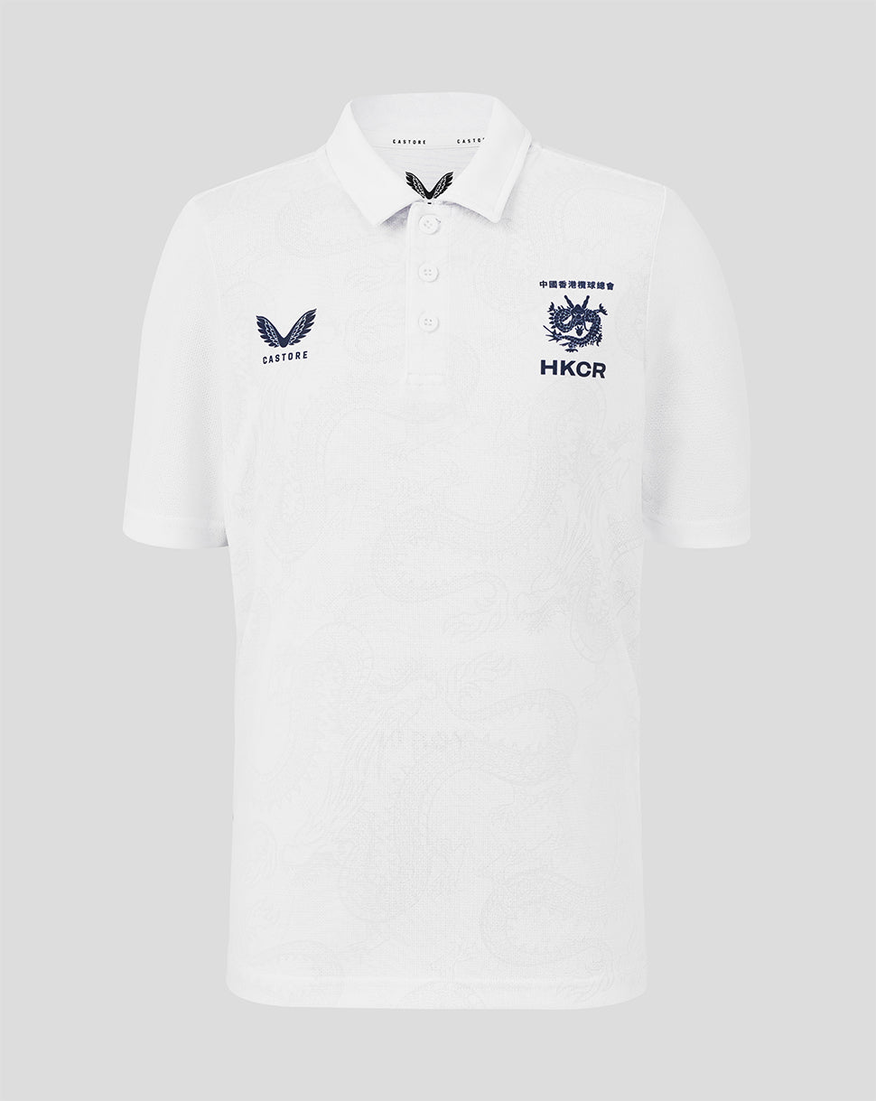 Hong Kong China Rugby Junior 2026 Grafik Poloshirt - Weiss