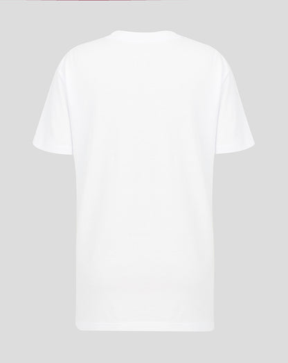 White t-shirt on a light gray background