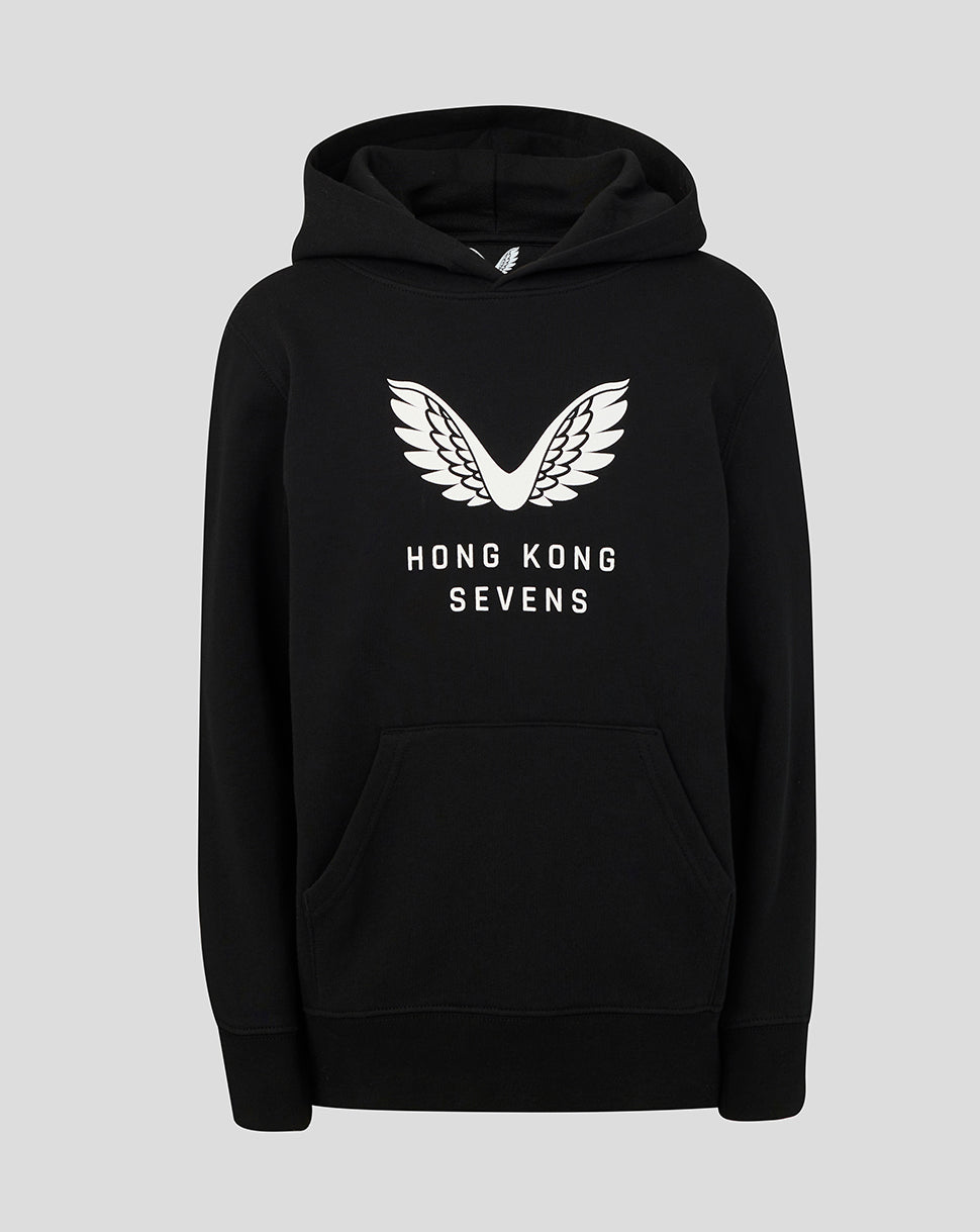 Hong Kong China Rugby Junior 2026 HK7s Big Wings Hoodie - Schwarz