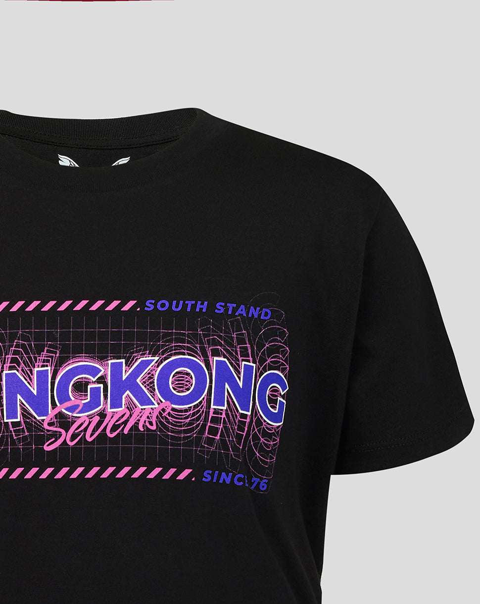 Hong Kong China Rugby Junior 2026 HK7s Sound Wave T-Shirt - Black