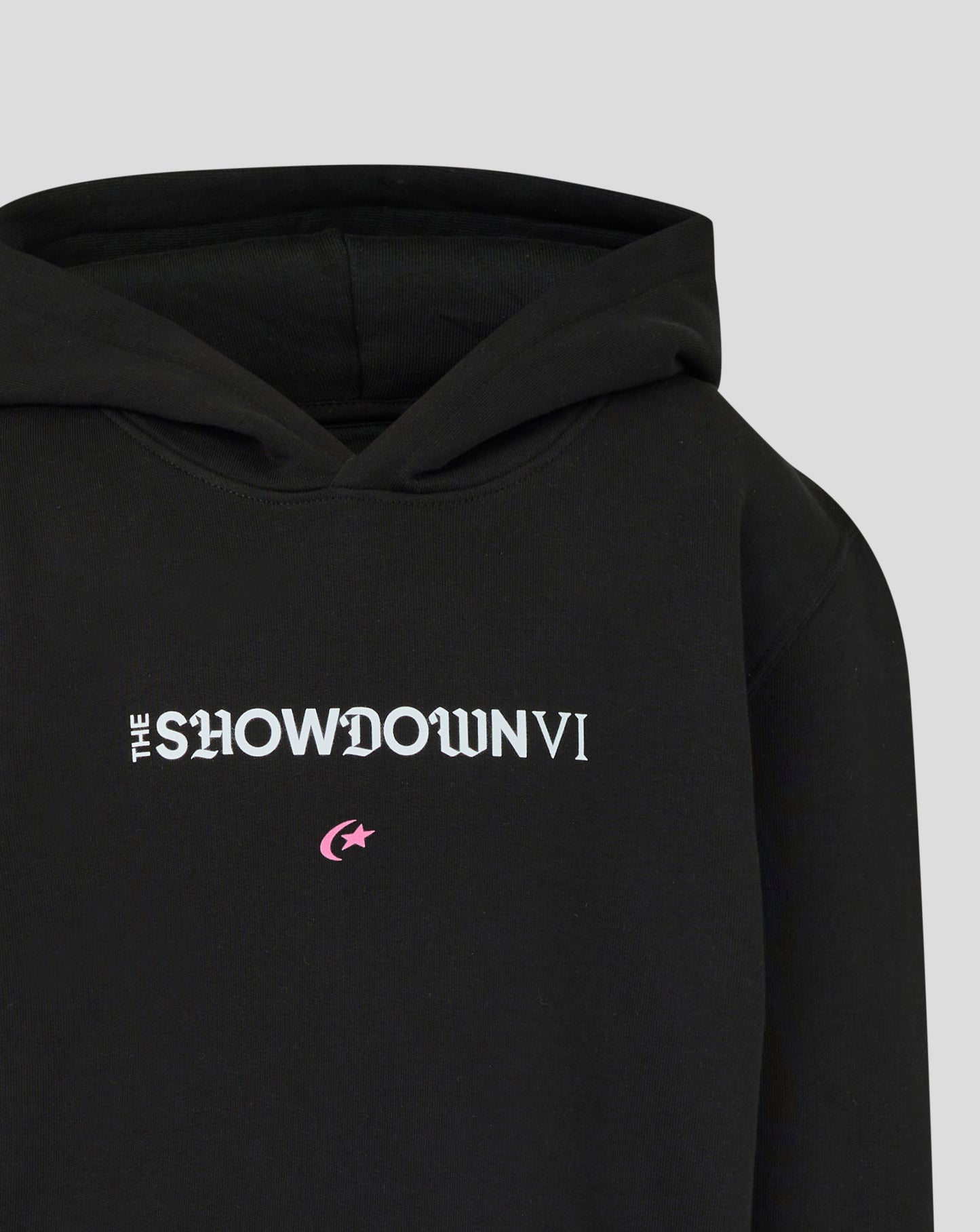 Black hoodie with 'The Showdown VI' logo on a gray background