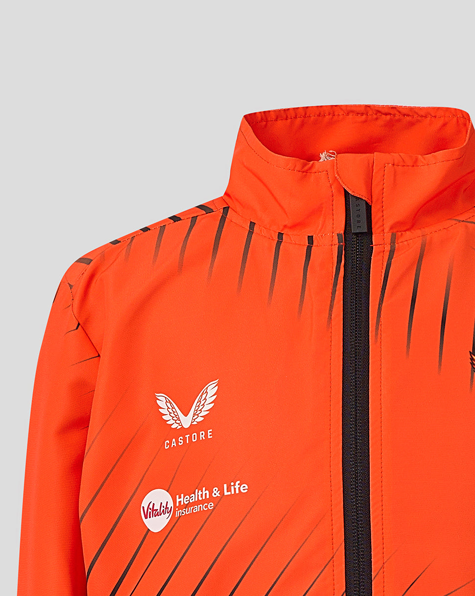 Juniors Sunrisers Leeds The Hundred Woven Pre Match Jacket 2026 - Orange