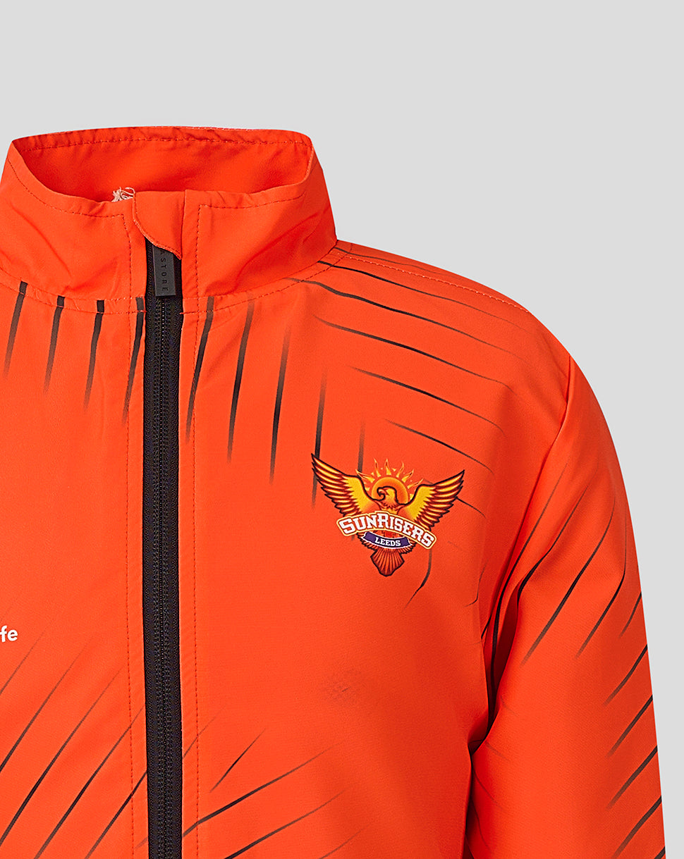 Juniors Sunrisers Leeds The Hundred Woven Pre Match Jacket 2026 - Orange