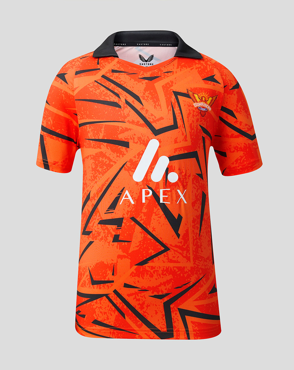 Juniors Sunrisers Leeds The Hundred Short Sleeve Stretch Round Neck Jersey 2026 - Orange