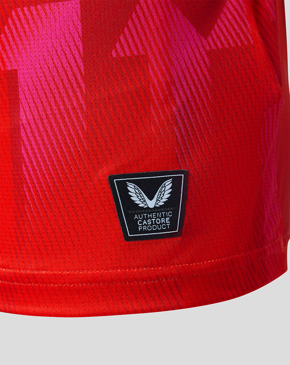 Welsh Fire The Hundred Junior 2026 Short Sleeve Stretch Jersey - Red