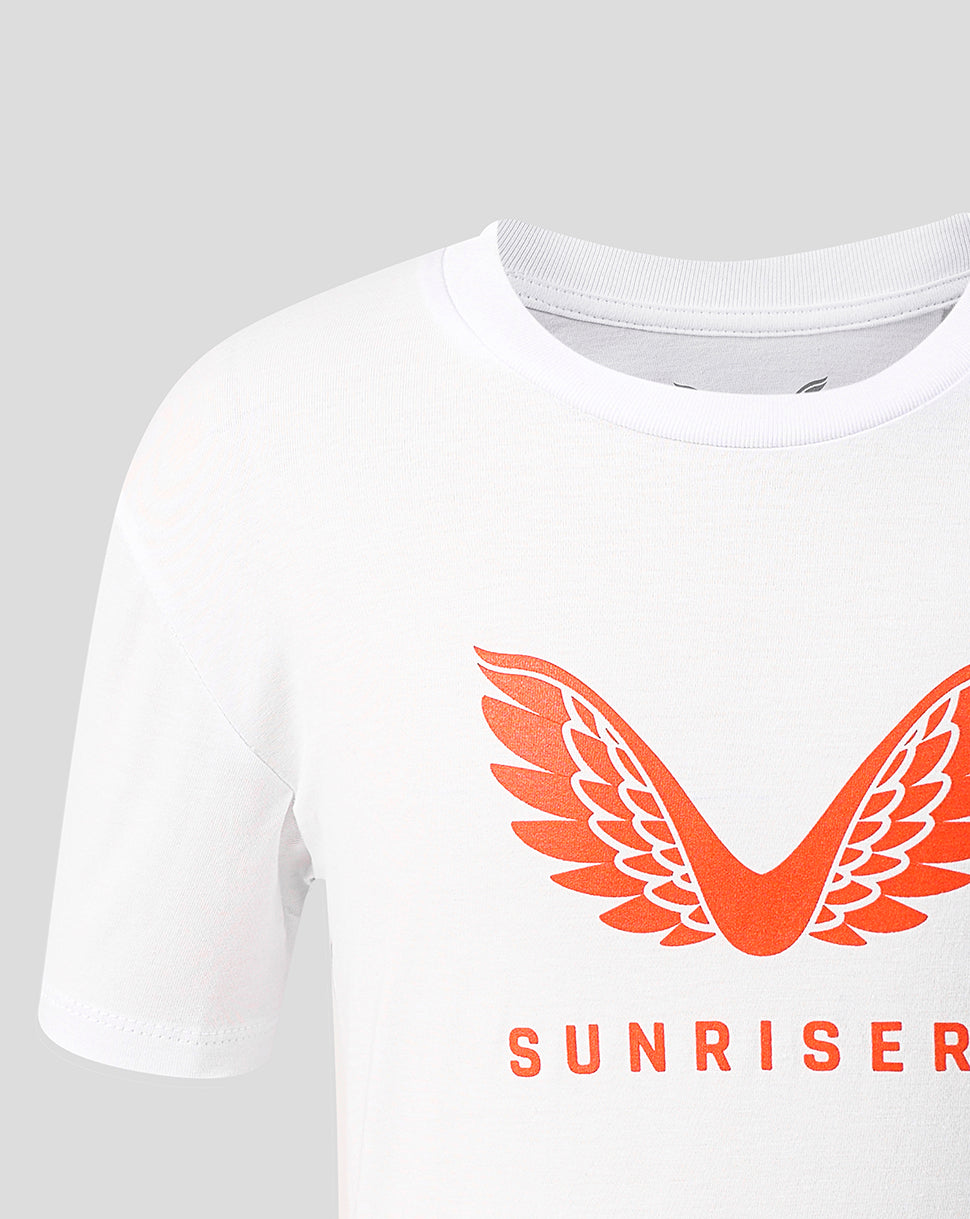 Juniors Sunrisers Leeds The Hundred Big Wings T-Shirt 2026 - White