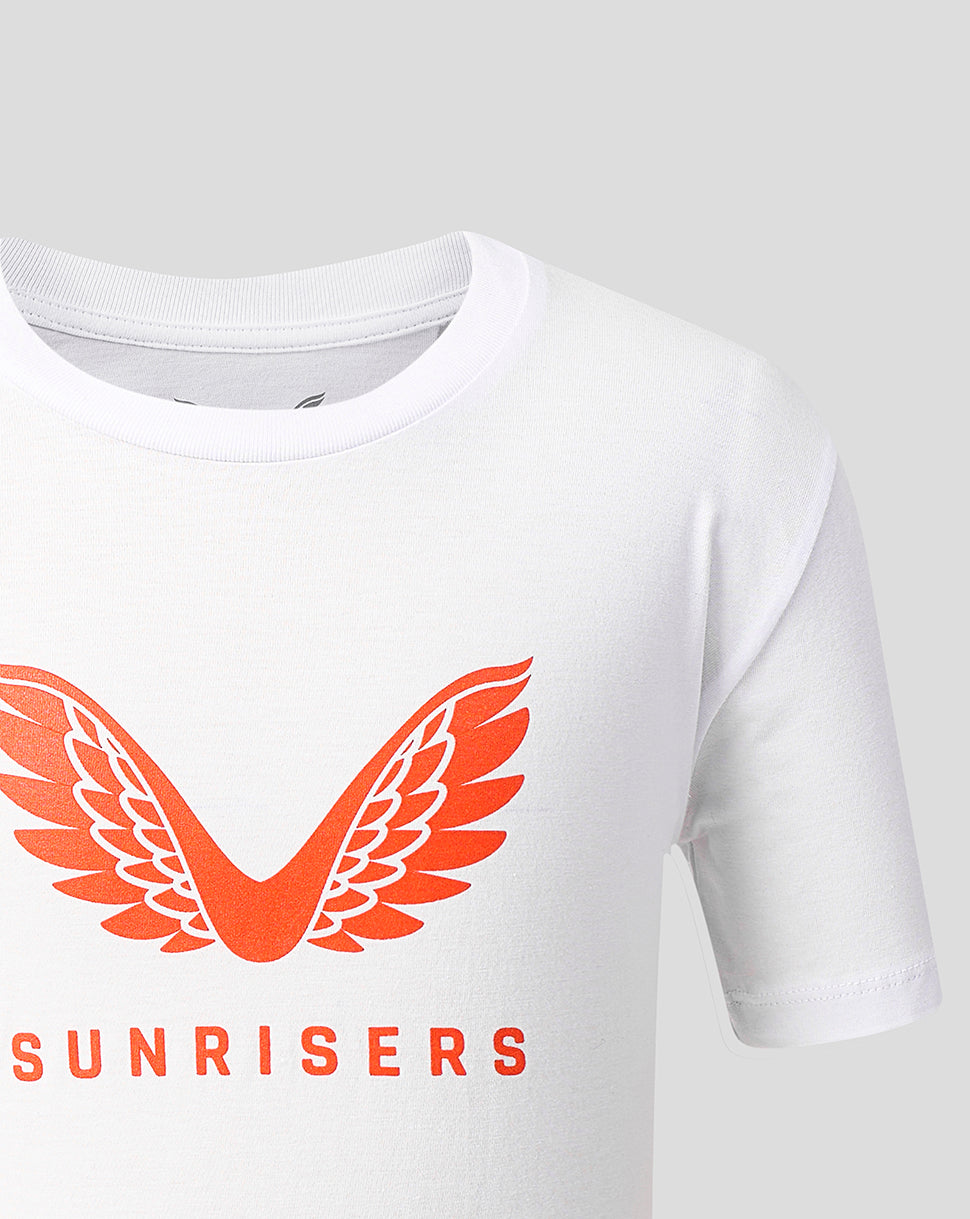 Juniors Sunrisers Leeds The Hundred Big Wings T-Shirt 2026 - White