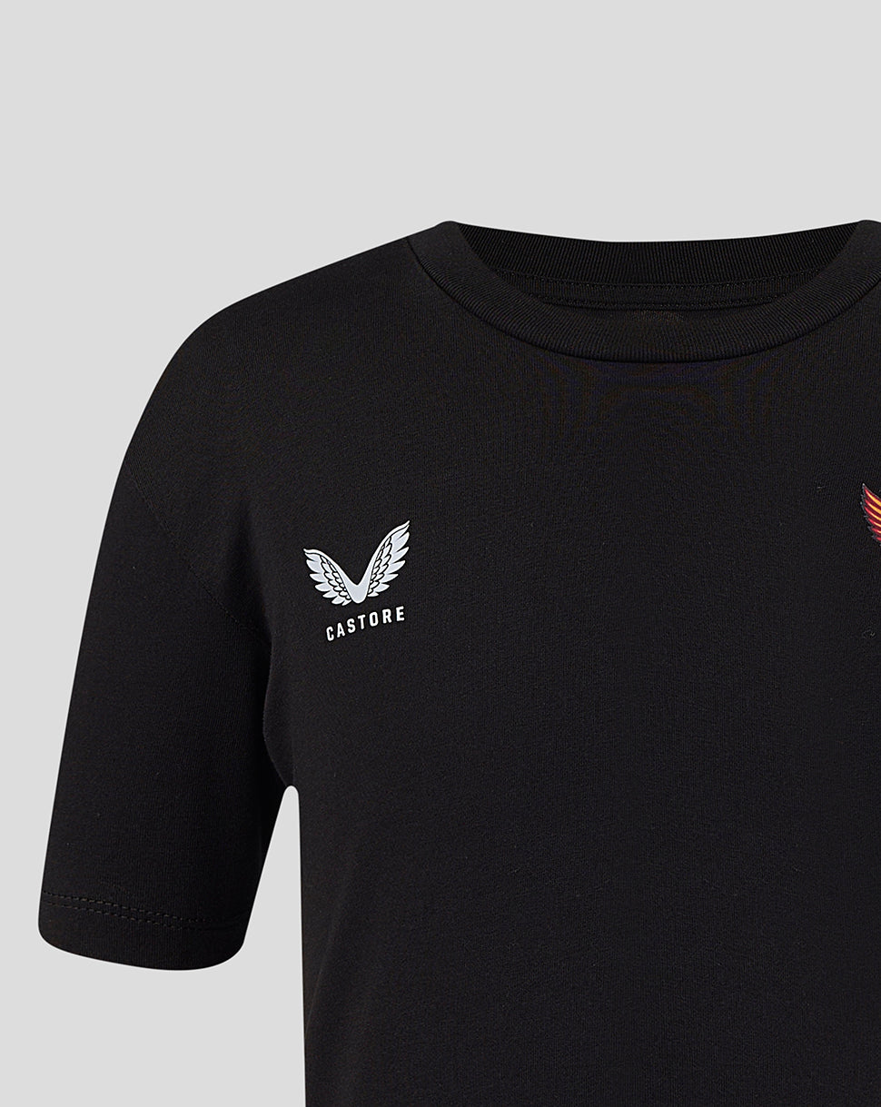 Juniors Sunrisers Leeds The Hundred Small Wings T-Shirt 2026 - Black