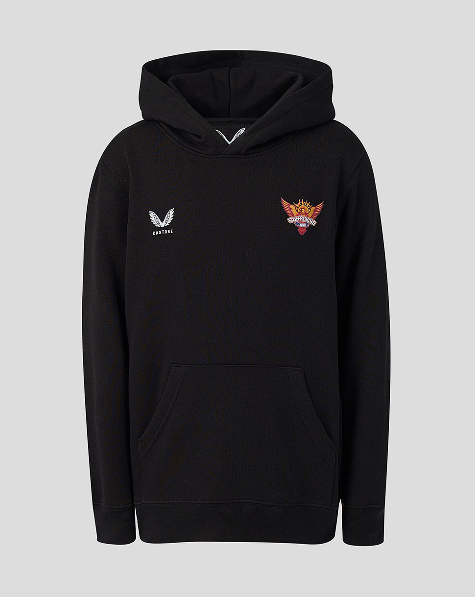 Black Sunrisers Leeds hoodie with team crest on the chest and Castore logo
