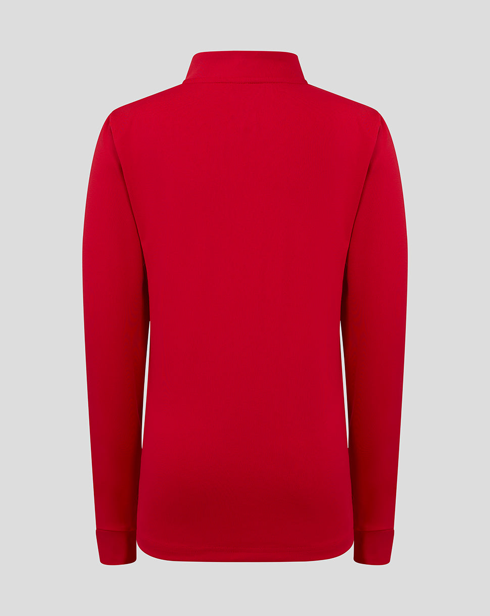 Bomber Neck 1/4 Zip - True Red