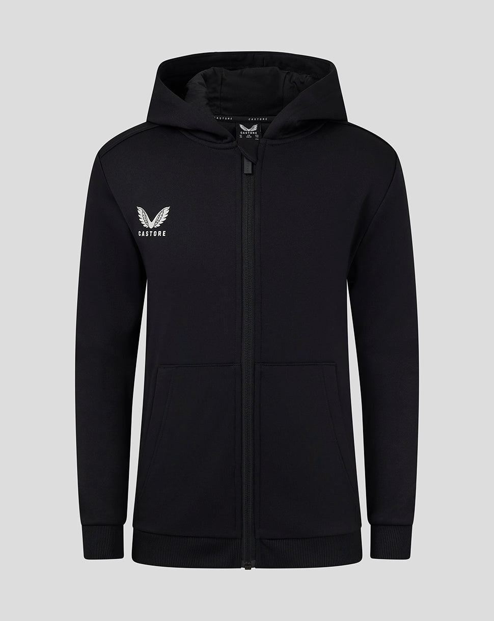 Junior Full Zip Brushback Hoodie - Caviar