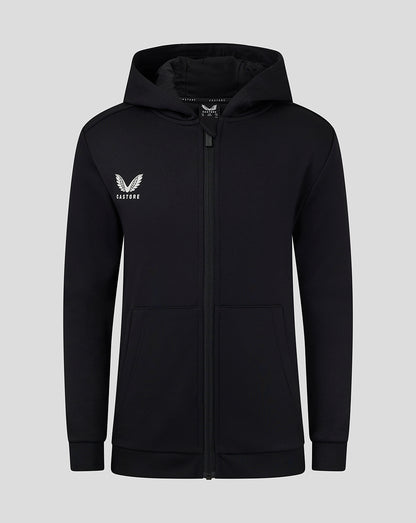Junior Full Zip Brushback Hoodie - Caviar