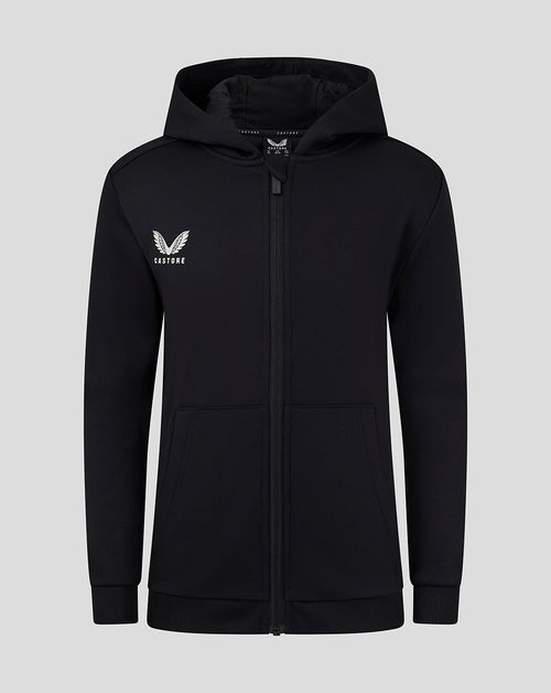 Junior Full Zip Brushback Hoodie - Caviar