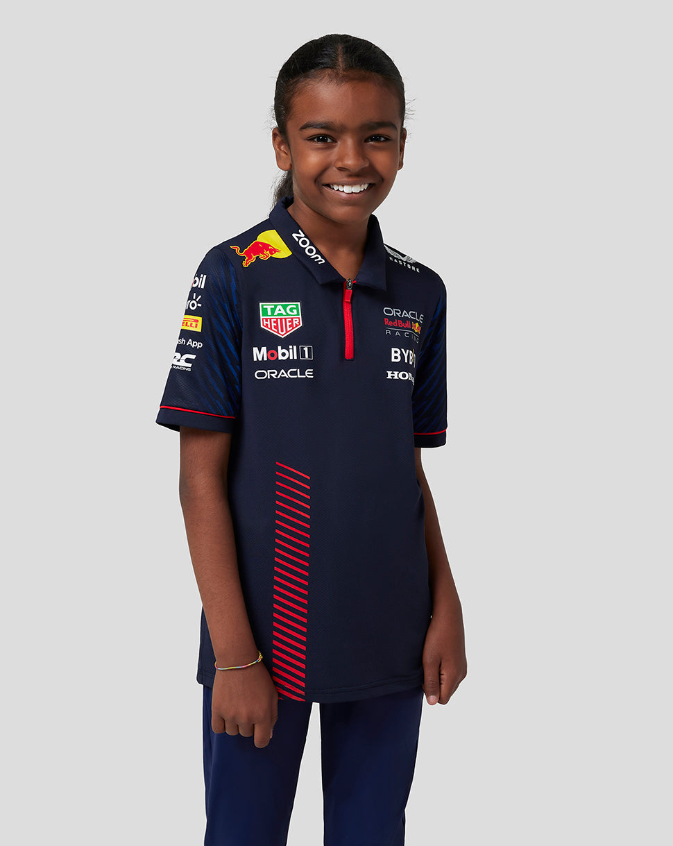 Junior Oracle Red Bull Racing Short Sleeve Polo Shirt - Night Sky - Night Sky