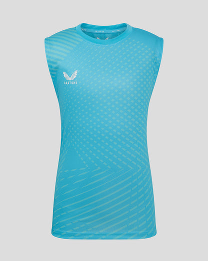 Geometric Printed ss Training Tee - Aquarius / Bachelor Button