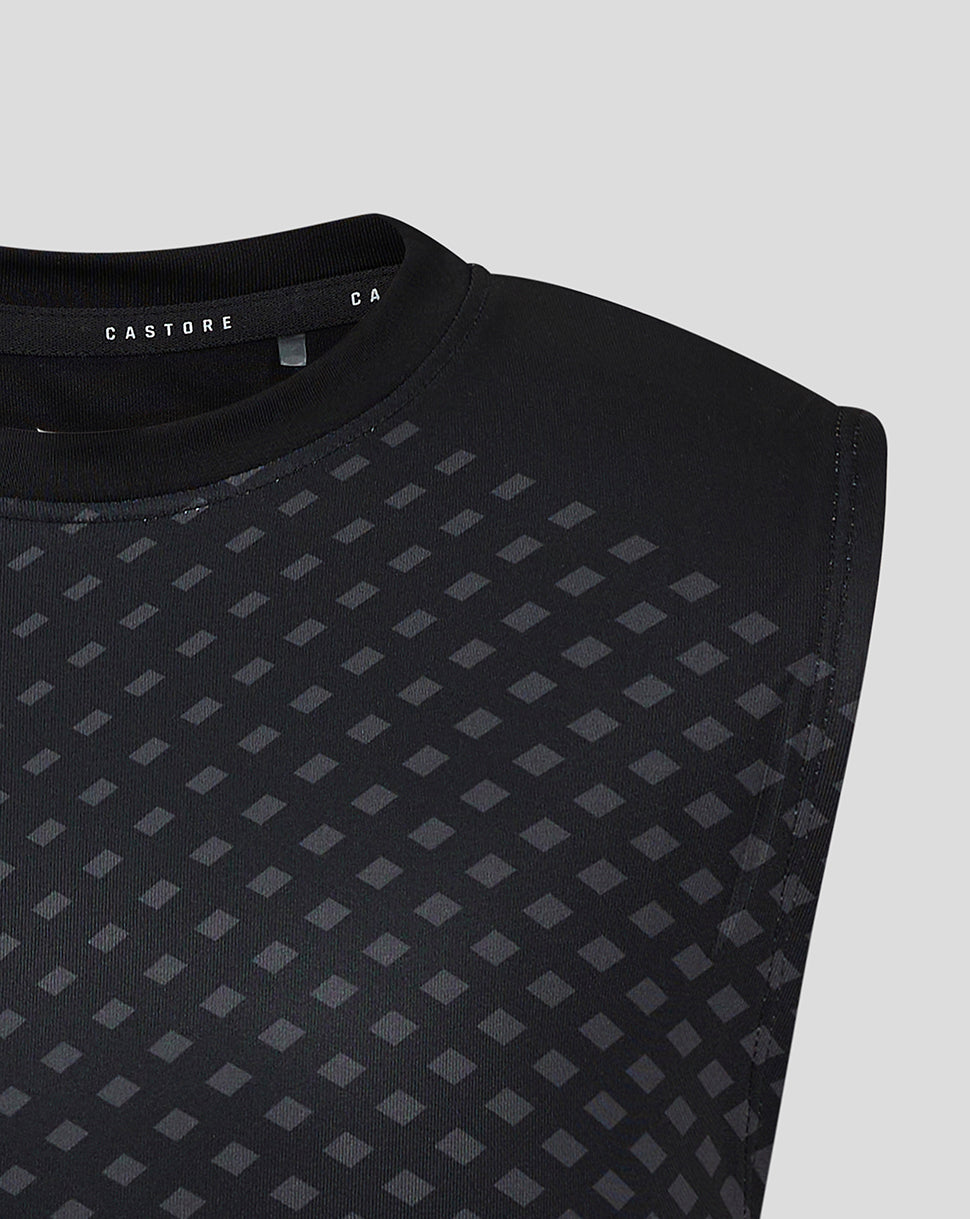 Geometric Printed ss Training Tee - Caviar/Phantom