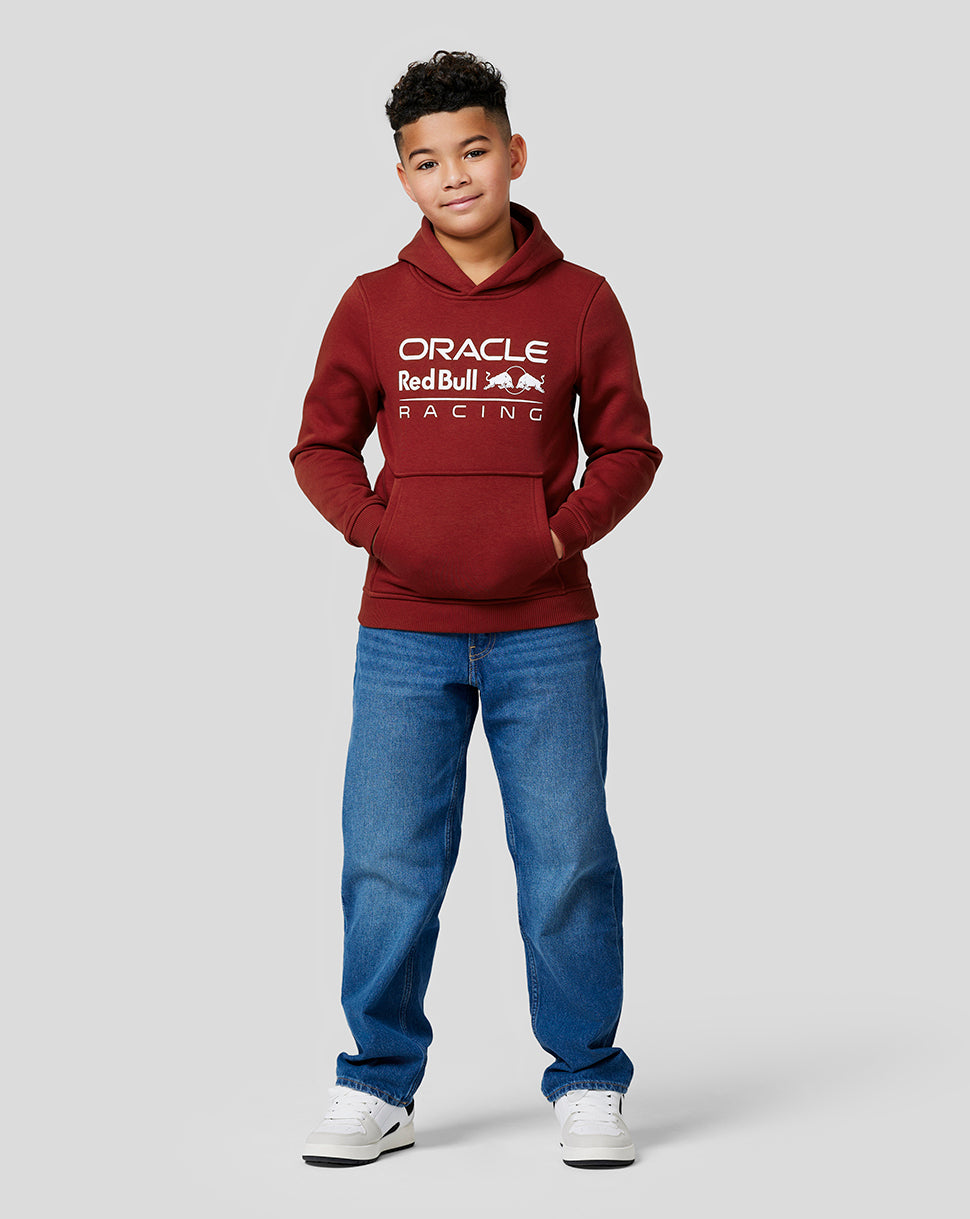 Oracle Red Bull Racing Juniors Core Overhead Hoodie - Mono Logo - Winery - Winery