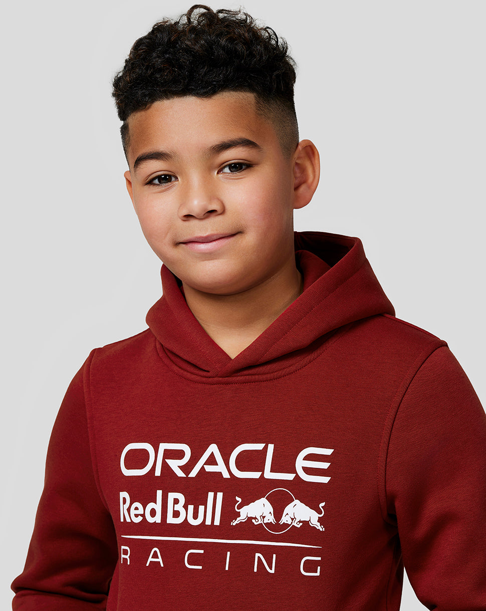Oracle Red Bull Racing Juniors Core Overhead Hoodie - Mono Logo - Winery - Winery