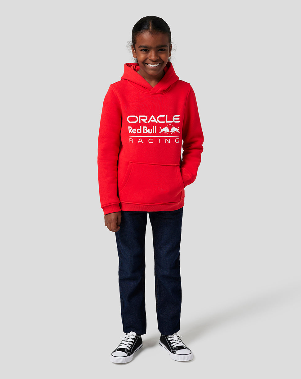 Sudadera con capucha Junior Oracle Red Bull Racing Core Overhead – Escarlata flamígera - Flame Scarlet